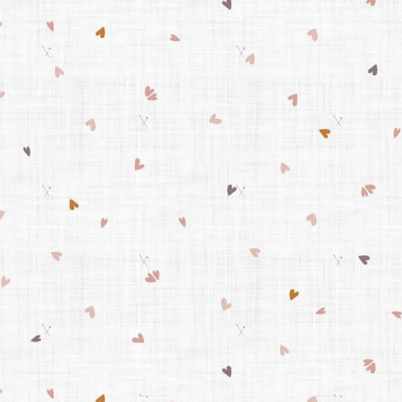 Coated  Cotton COREO White / Peach